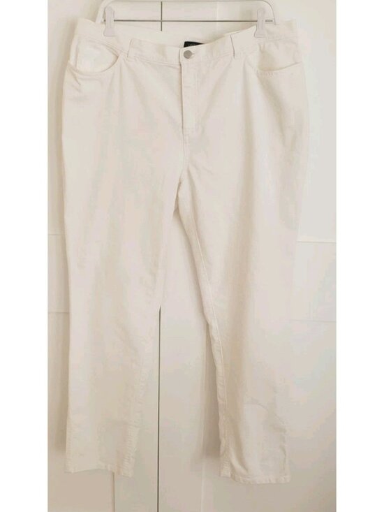 LAFAYETTE 148 NEW YORK WHITE DENIM JEANS  PANTS SZ 16 - Picture 3 of 10